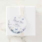 ブルーバタフライサンキューボーイベビーシャワー フェイバータグ (インサイチュ)