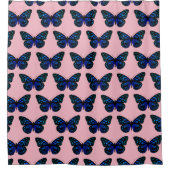 ブルーバタフライサンダー_コーブ シャワーカーテン (正面)