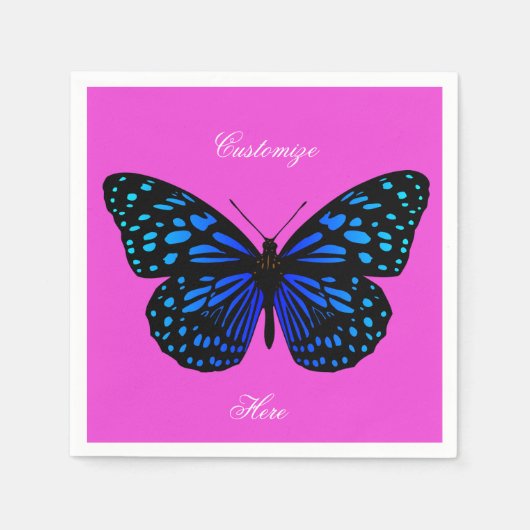 ブルーバタフライサンダー_コーブ スタンダードカクテルナプキン (正面)