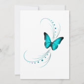 ブルーバタフライスウィート16誕生日 招待状 (裏面)