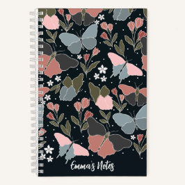 ブルーバタフライスパイラルノート | かわいい雑誌 ノートブック