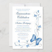 ブルーバタフライスワーズキンセアニラ マグネット招待状 (正面)