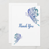 ブルーバタフライタトゥー サンキューカード (正面/裏面)