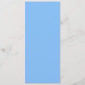 ブルーバタフライテーマの誕生日パーティフラットメニュー メニュー (裏面)