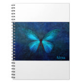 ブルーバタフライデザイン ノートブック (正面)
