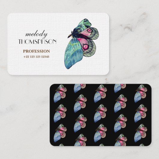 ブルーバタフライデジタルアート 名刺 (正面/裏面)