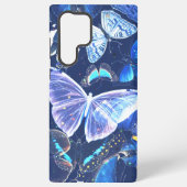 ブルーバタフライドリーミーな美意識の天体暗色 SAMSUNG GALAXYケース (裏面)