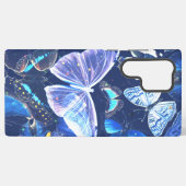 ブルーバタフライドリーミーな美意識の天体暗色 SAMSUNG GALAXYケース (裏面横)