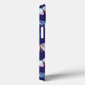 ブルーバタフライパターン（の模様が）あるフォンケース Case-Mate iPhoneケース (裏面 / 右)