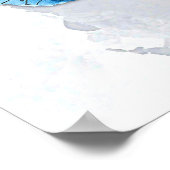 ブルーバタフライパネルキャンバス印刷 ポスター (角)