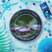 ブルーバタフライパーソナライズされたパーティー ペーパープレート (パーティー)