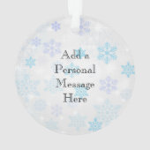 ブルーバタフライパーソナルメッセージクリスマスキープサク オーナメント (裏面)