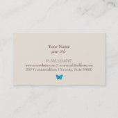 ブルーバタフライビジネスカード 名刺 (裏面)