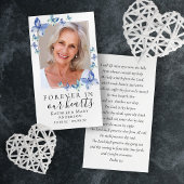 ブルーバタフライフォトメモリアル祈りの言葉カード