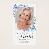 ブルーバタフライフォトメモリアル祈りの言葉カード (正面)