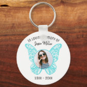 ブルーバタフライフォトメモリアルKeychain キーホルダー (正面)