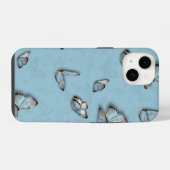 ブルーバタフライフォンケース | かわいいY2Kデザイン iPhoneケース (裏面横)