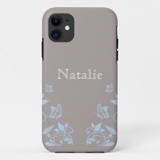 ブルーバタフライフローラBT iPhone 5ケース Case-Mate iPhoneケース (裏面)