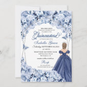 ブルーバタフライプリンセスティアラガウンキンセアニラ 招待状 (正面)