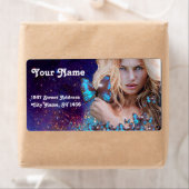 ブルーバタフライヘア、美しいサロン、メイクアップアーティスト ラベル (インサイチュ)