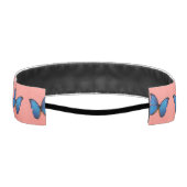 ブルーバタフライヘッドバカスタマイズンド – カラー アスレチックヘッドバンド (裏面)