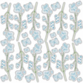 ブルーバタフライヘブンベッドルームウォールセットオブステッカー シール (正面)