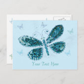 ブルーバタフライポストカード ポストカード (正面/裏面)
