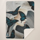 ブルーバタフライマスカレード シェルパブランケット (正面)