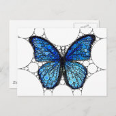 ブルーバタフライモザイク ポストカード (正面/裏面)