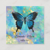 ブルーバタフライライフコーチセラピストホログラフsqua スクエア名刺 (正面)