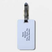 ブルーバタフライラゲッジタグ ラゲッジタグ (裏面縦)