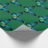 ブルーバタフライラッピング紙 ラッピングペーパー (角)