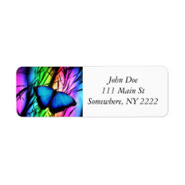 ブルーバタフライレインボー ラベル