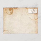 ブルーバタフライヴィンテージ　セーブ・ザ・デート 案内ポストカード (裏面)