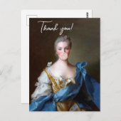 ブルーバタフライ付きバブルガムディーバサンキューカード ポストカード (正面/裏面)