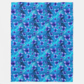 ブルーバタフライ夏。大フリースブランケット フリースブランケット (正面)