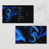 ブルーバタフライ抽象芸術名刺 名刺 (正面/裏面)