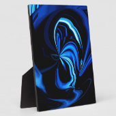 ブルーバタフライ抽象芸術 フォトプラーク (側面)