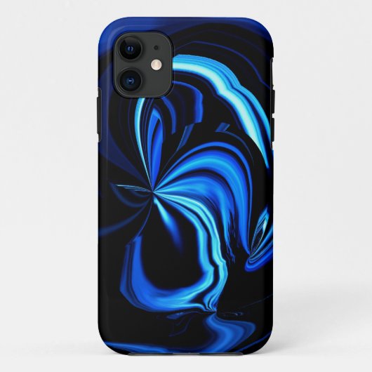 ブルーバタフライ抽象芸術 Case-Mate iPhoneケース (裏面)