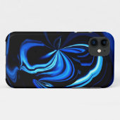 ブルーバタフライ抽象芸術 Case-Mate iPhoneケース (裏面(横))