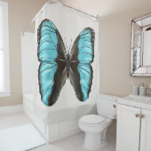ブルーバタフライ昆虫アート自然恋人 シャワーカーテン (インサイチュ)