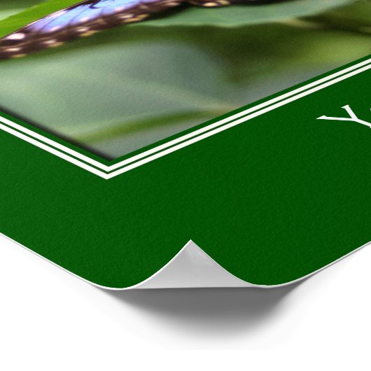 ブルーバタフライ独自の引用文を作成 ポスター (角)