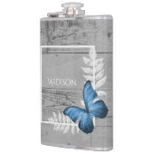 ブルーバタフライ素朴フラスコ フラスク (左)