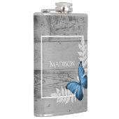 ブルーバタフライ素朴フラスコ フラスク (右)