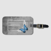 ブルーバタフライ素朴ラゲッジタグ ラゲッジタグ (正面横)