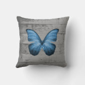 ブルーバタフライ素朴装飾用クッション クッション (裏面)