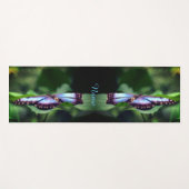 ブルーバタフライ自然クローズアップパーソナライズされた ヨガマット (正面(横))