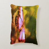 ブルーバタフライ自然抽象芸術 グランジ アクセントクッション (裏面(縦))