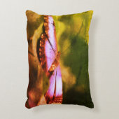 ブルーバタフライ自然抽象芸術 グランジ アクセントクッション (正面(垂直))