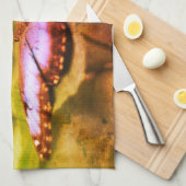 ブルーバタフライ自然抽象芸術 動揺して キッチンタオル (四つ折り)